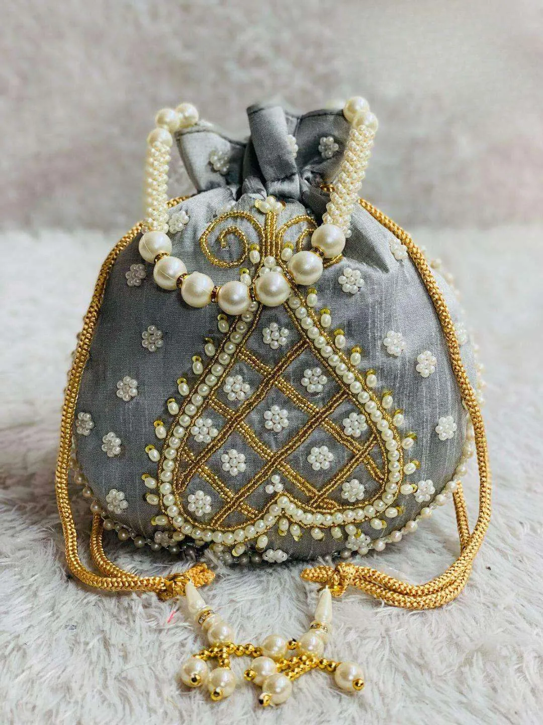 Pearl Beaded Potli Bags