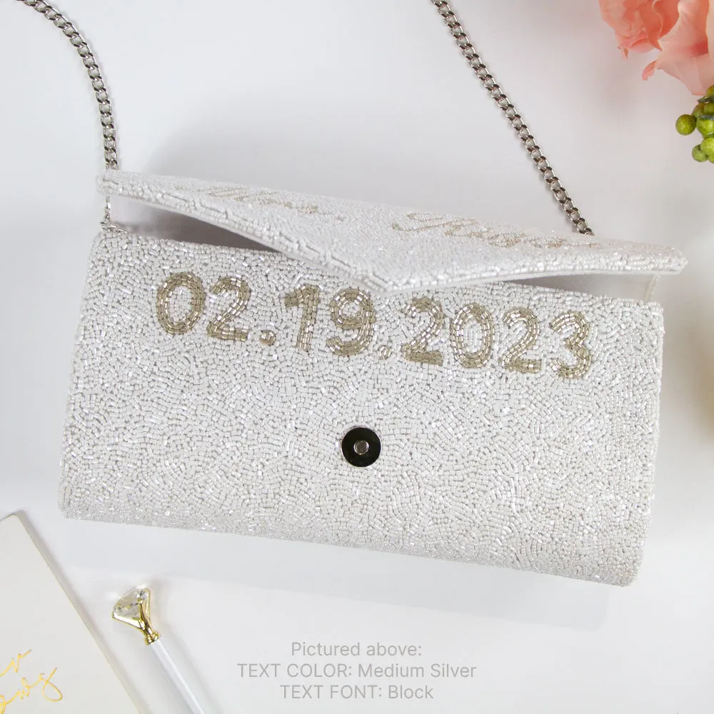 Personalized Last Name Envelope Wedding Clutch Bag (ENV)