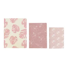 Pink Paradise Saddle Stitch Notebooks, Set of 3