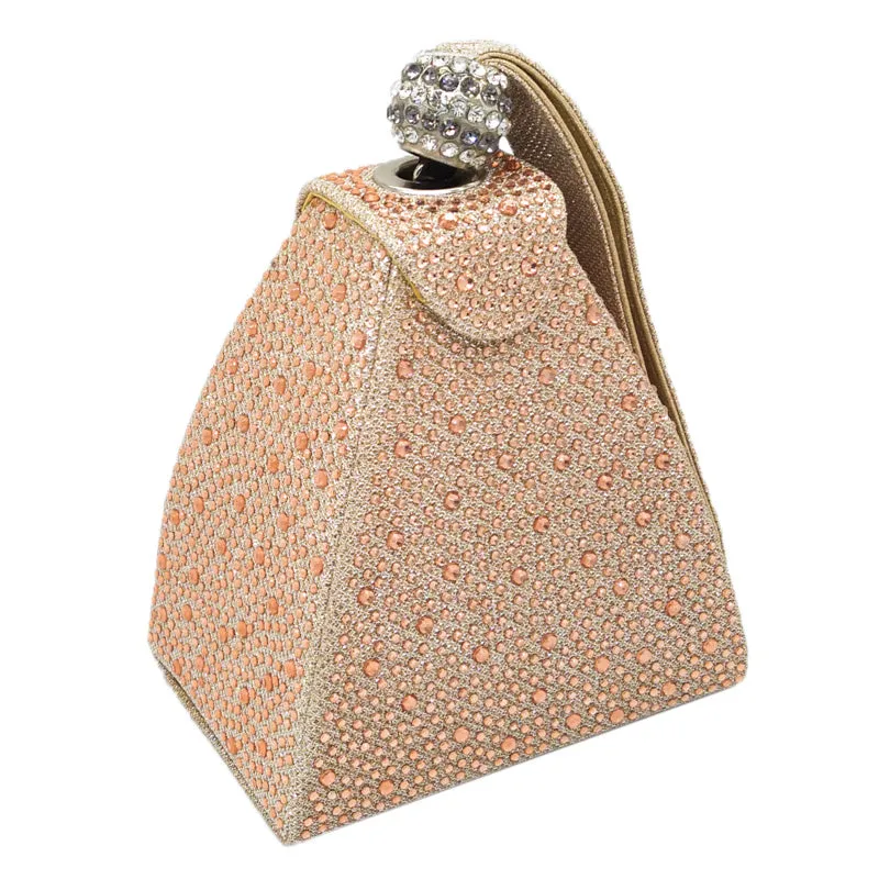 Polyester Pyramid Style Vintage Diamond Bridal Wedding Purse And Multi Function Bag