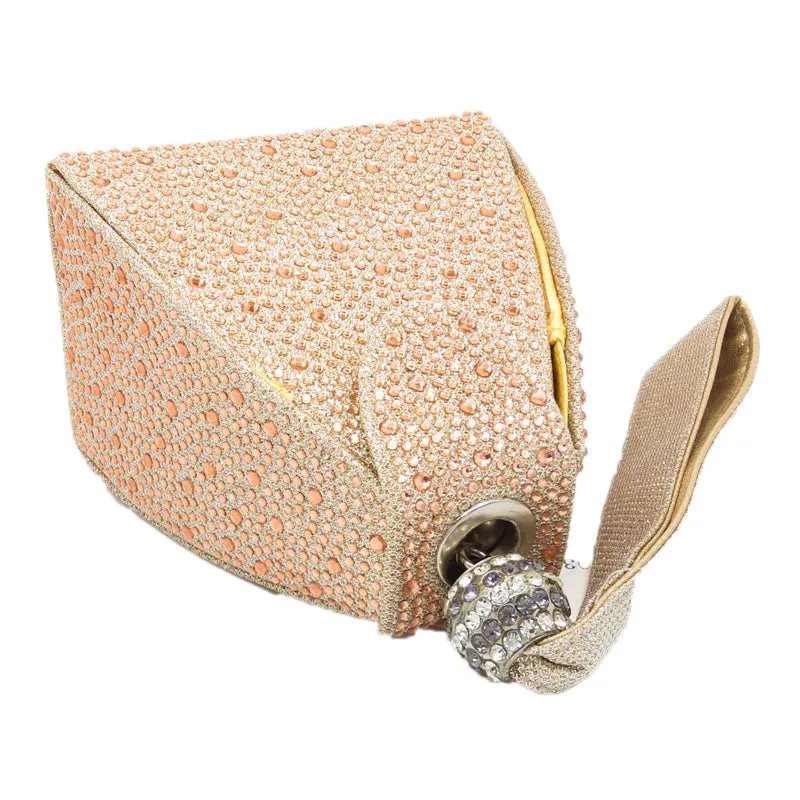 Polyester Pyramid Style Vintage Diamond Bridal Wedding Purse And Multi Function Bag