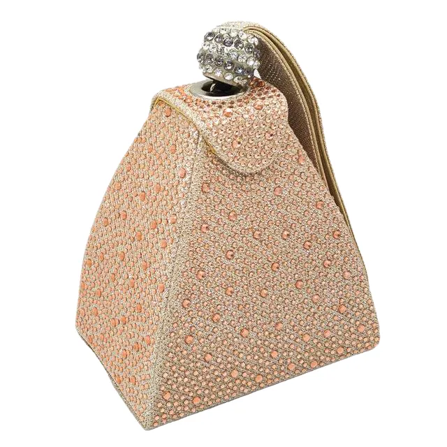 Polyester Pyramid Style Vintage Diamond Bridal Wedding Purse And Multi Function Bag