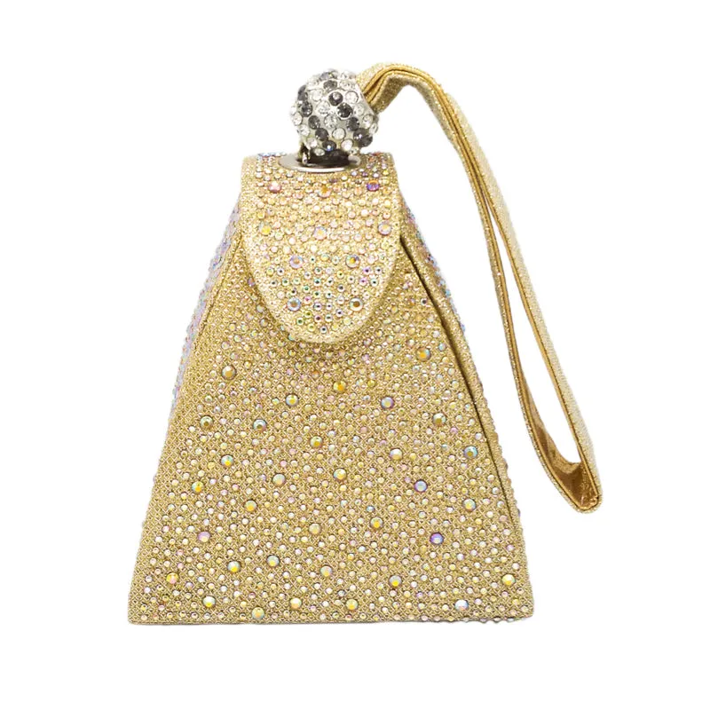 Polyester Pyramid Style Vintage Diamond Bridal Wedding Purse And Multi Function Bag