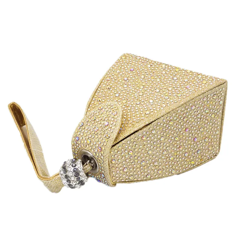 Polyester Pyramid Style Vintage Diamond Bridal Wedding Purse And Multi Function Bag