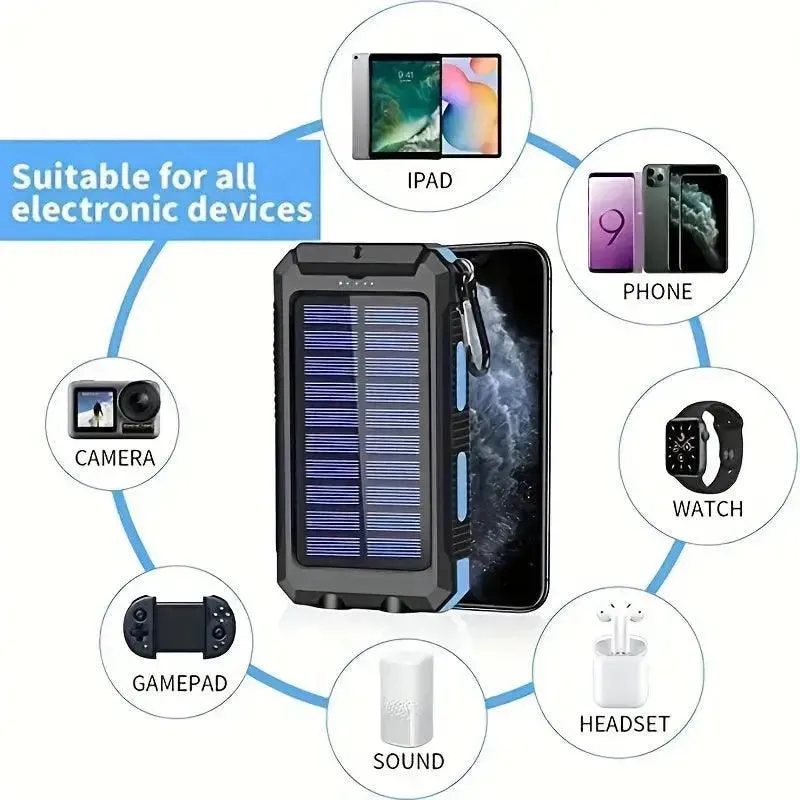 Portable Solar Energy Mobile Adventure Power Bank (7000 mAh)