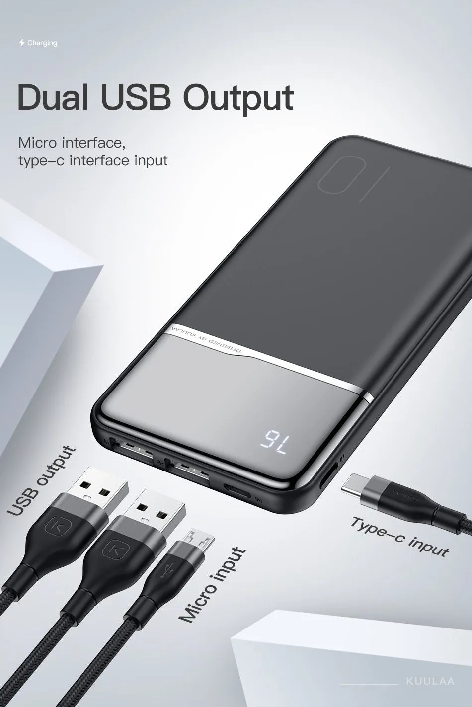 Power Bank 10000mAh Portable Charging