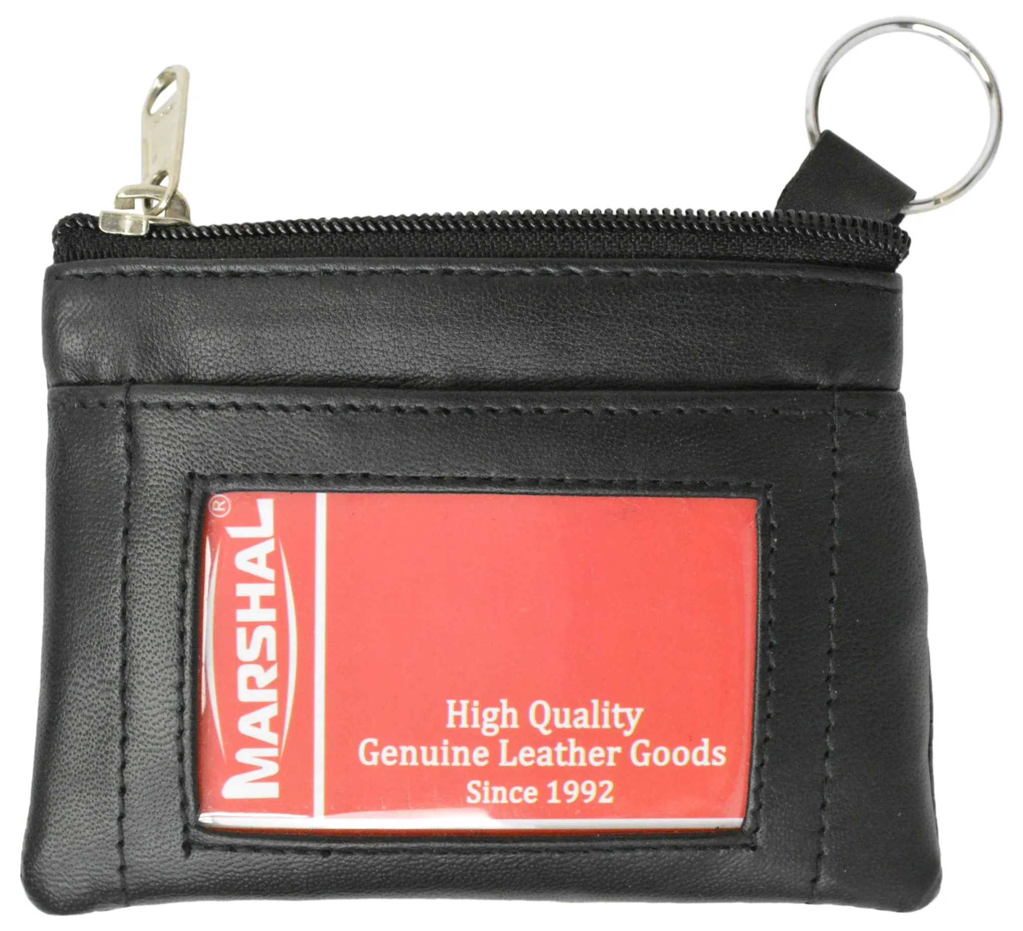 PT003 Genuine Leather Change Purse with Key Ring