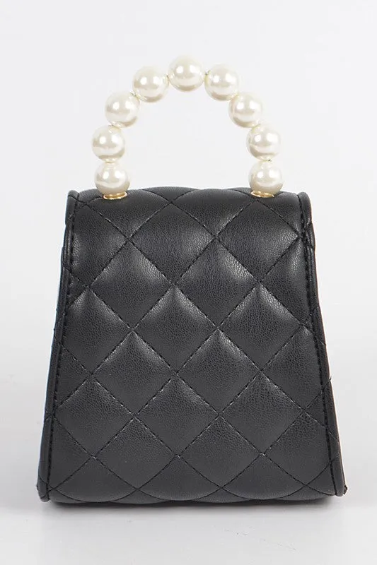 Quilted Mini Clutch (Black)