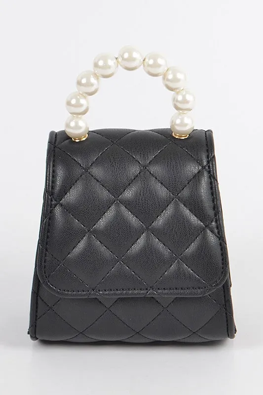 Quilted Mini Clutch (Black)