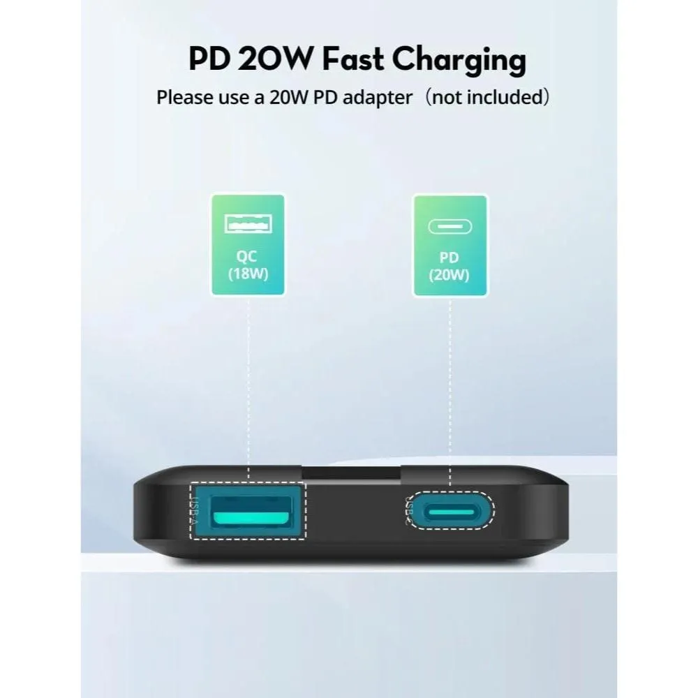 RAVPOWER 20W 2 Ports Power Bank (10000mAh) - PB1236