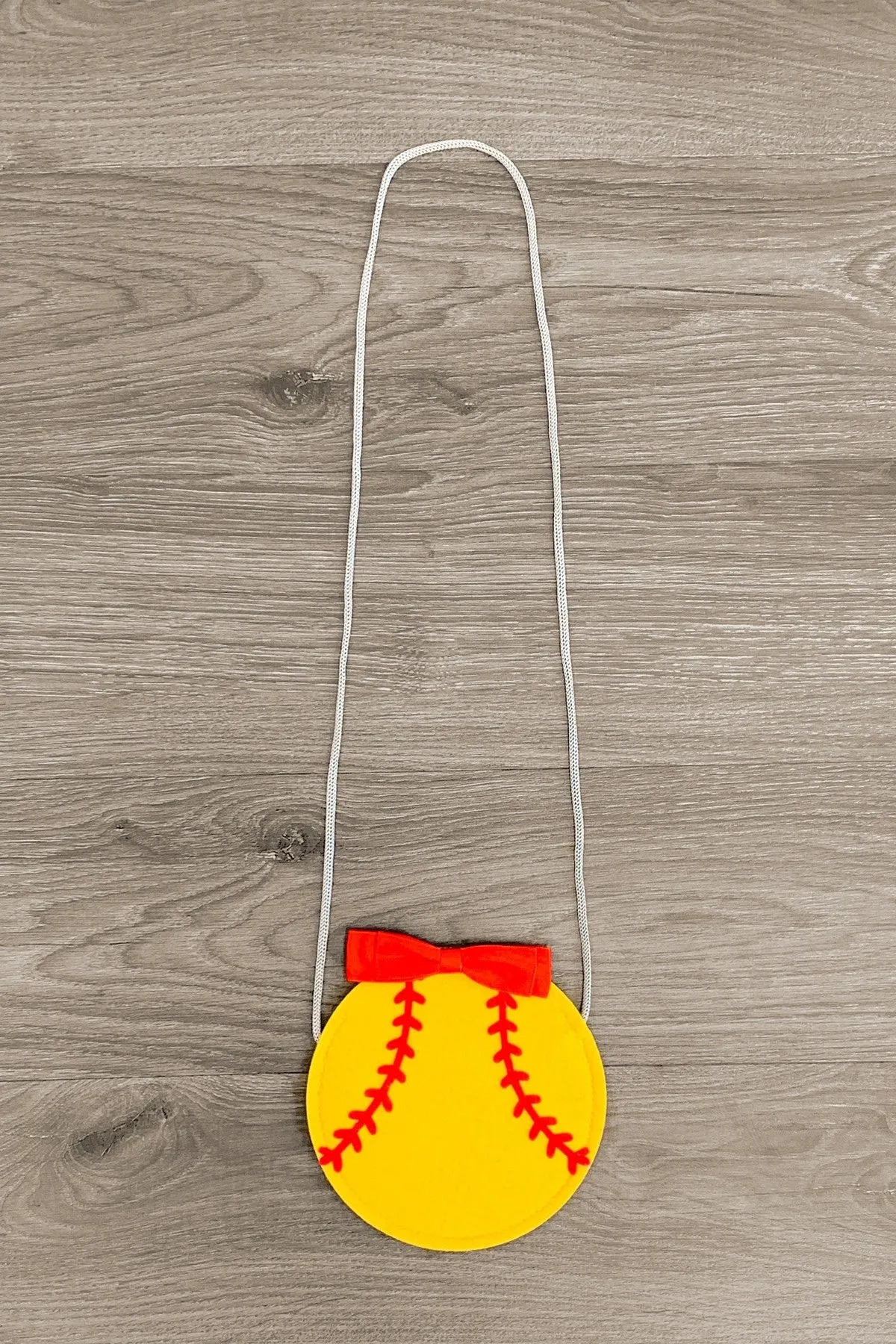 Red & Yellow Baseball Circle Purse