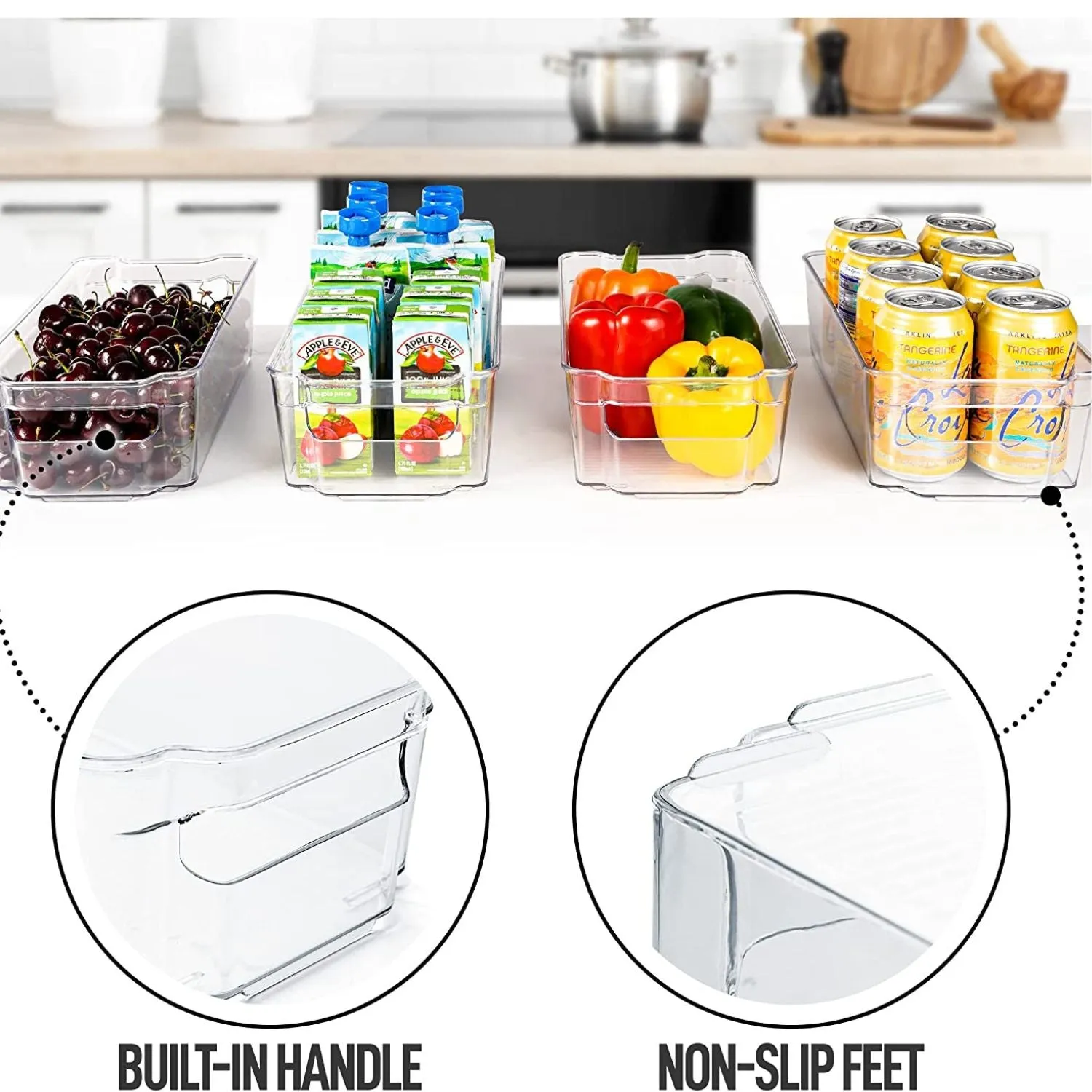 Refrigerator Organizer Bins - Easy Food Storage