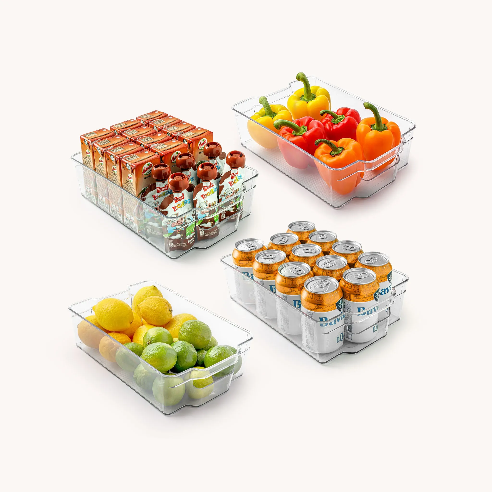 Refrigerator Organizer Bins - Easy Food Storage