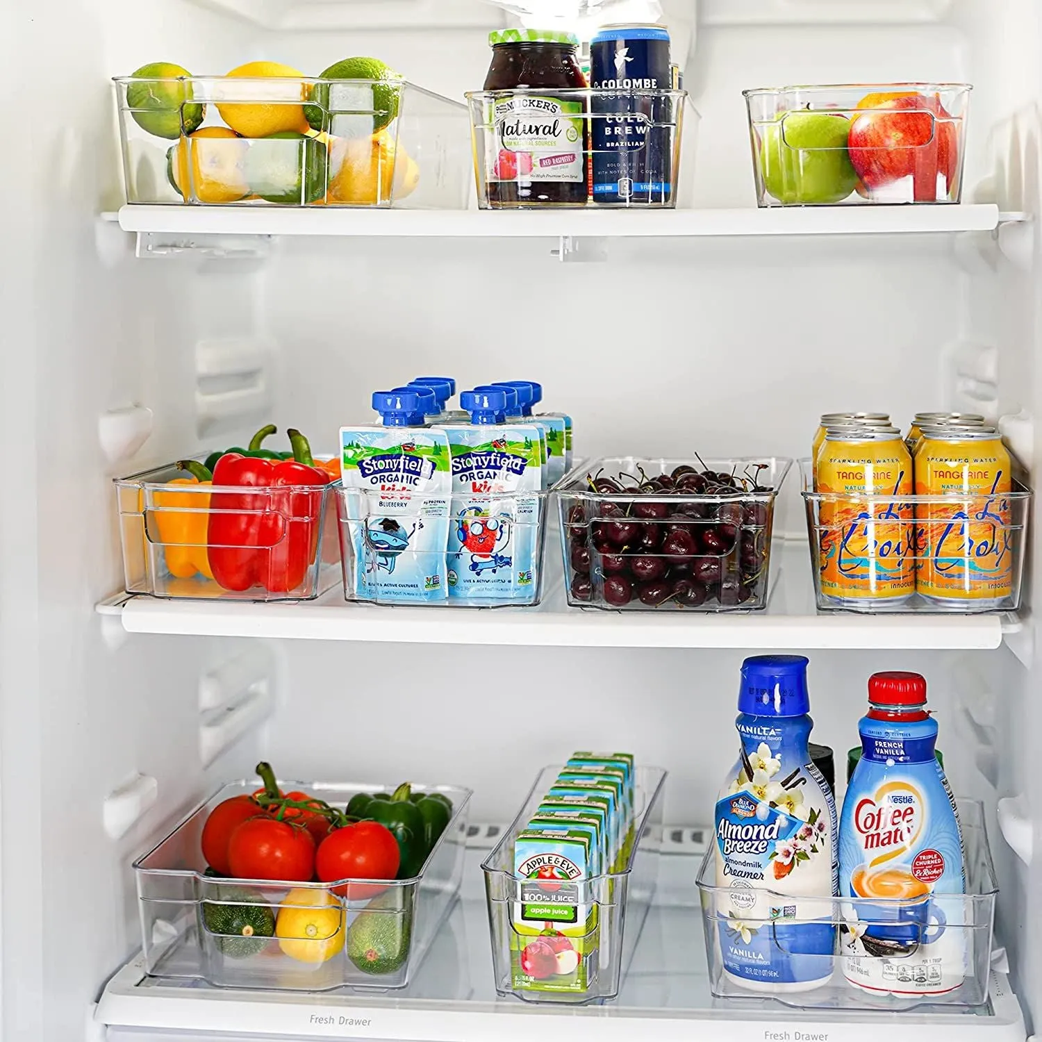 Refrigerator Organizer Bins - Easy Food Storage