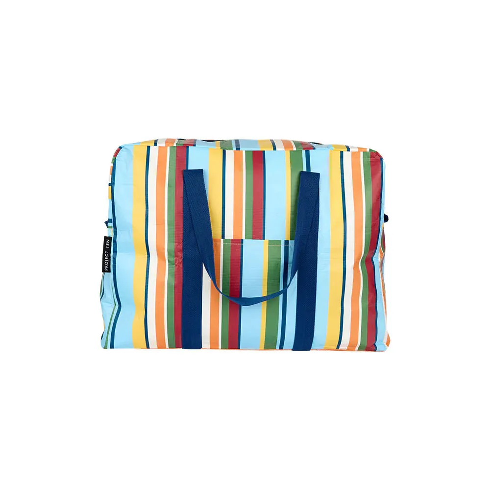 Retro Stripe Overnight Bag