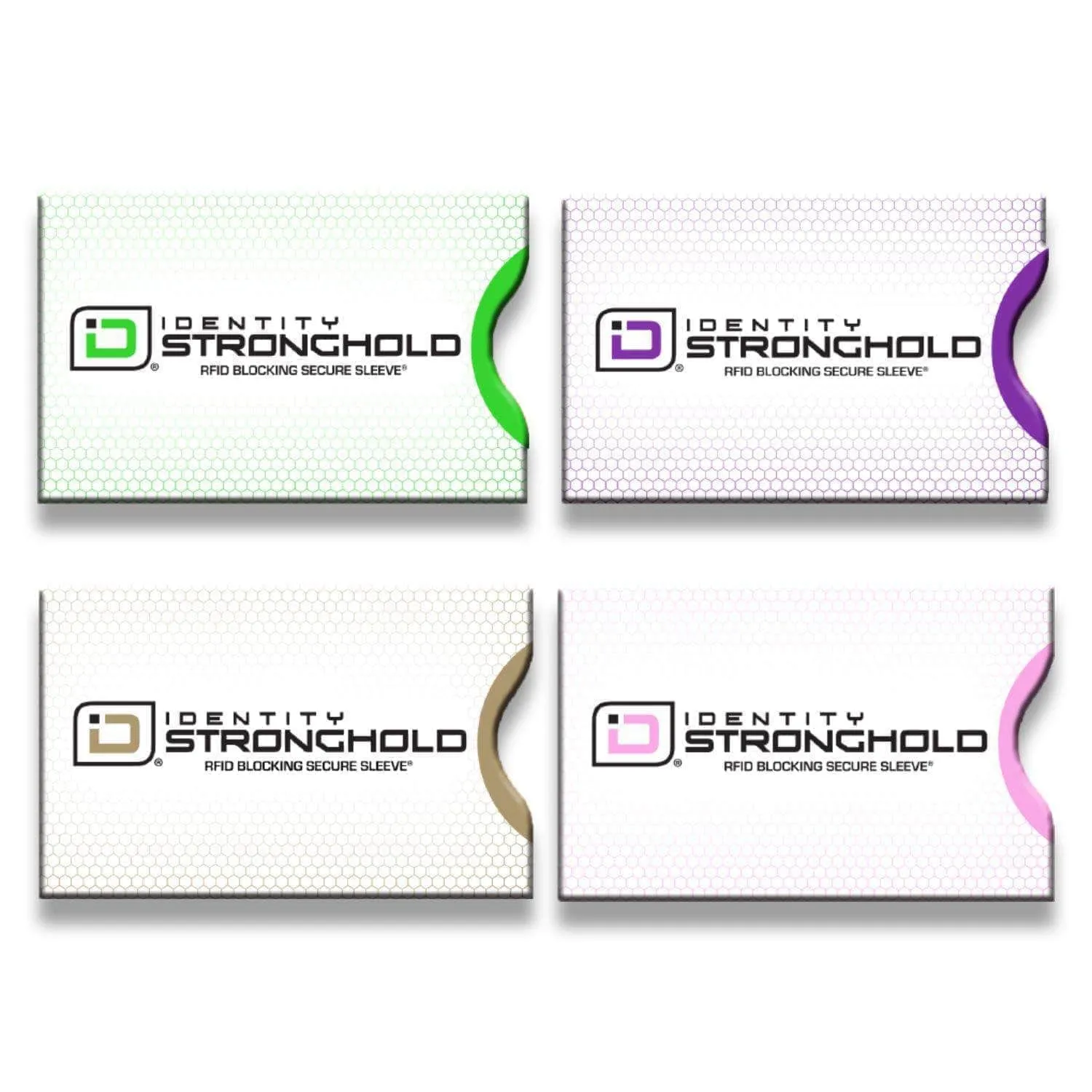 RFID Blocking Honeycomb Design Credit Card Sleeves - 8 Pack