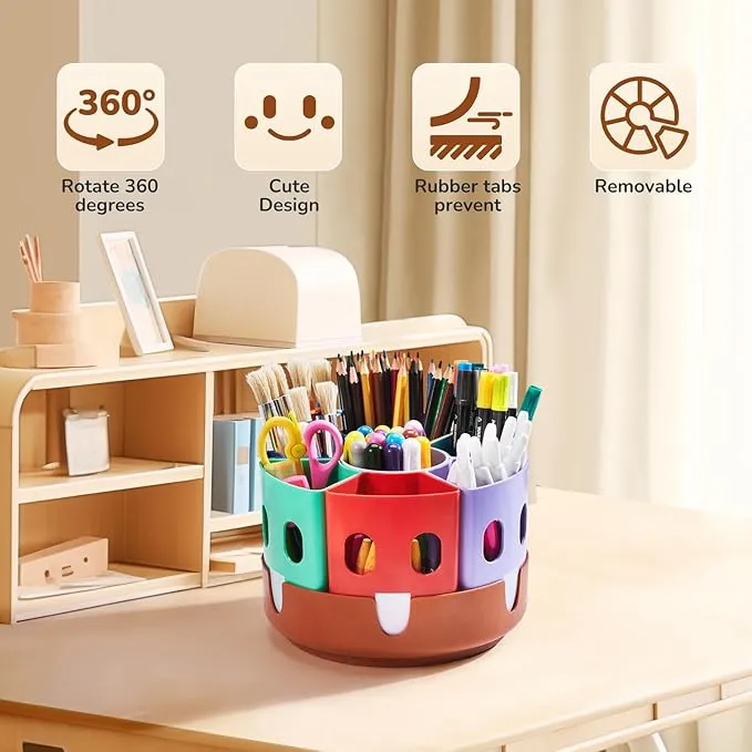 Rotating Art Supplies Organizer