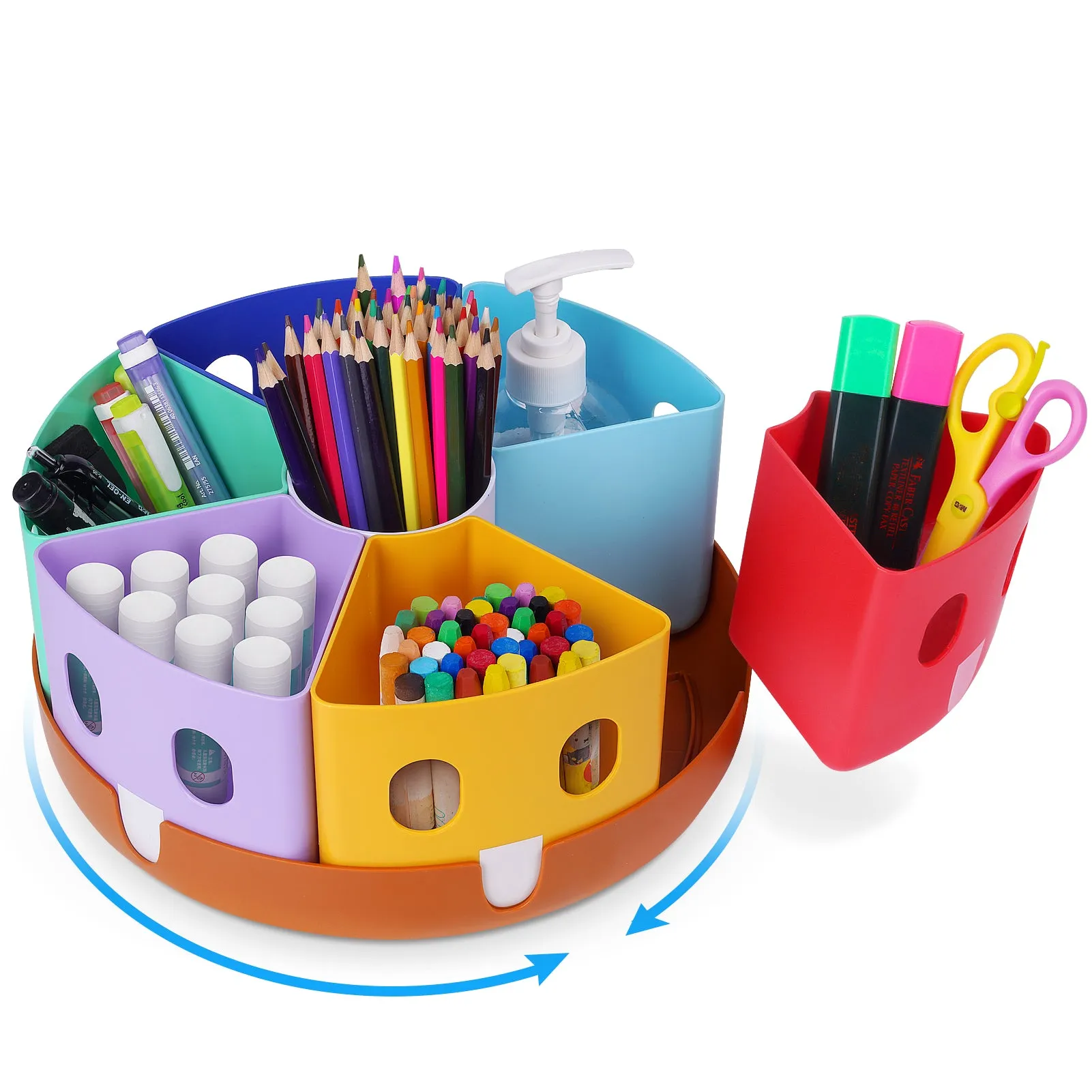 Rotating Art Supplies Organizer