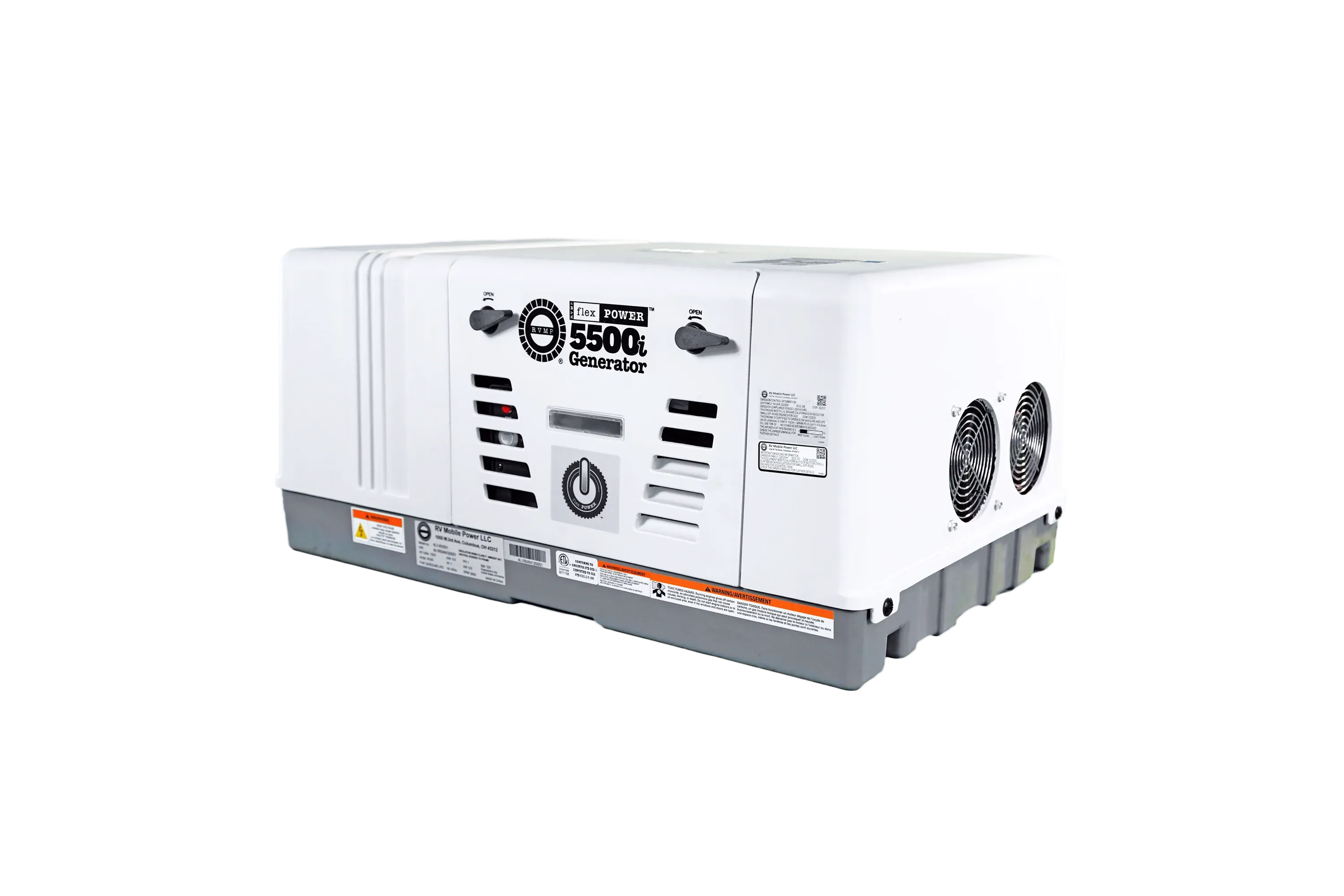 RVMP Flex Power 5500i Dual Fuel Mobile Generator 5.5kW Single Phase 124V 302cc OHV Air Cooled Gas or Propane New