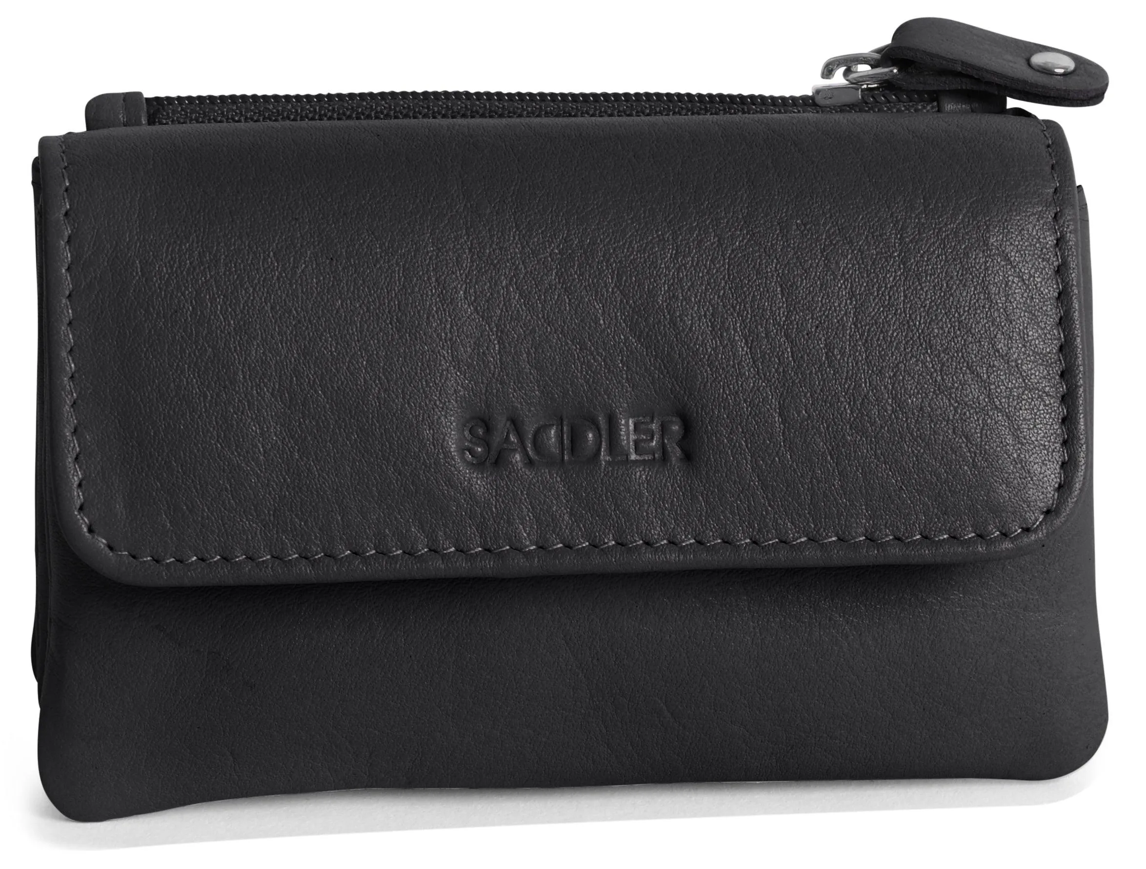 SADDLER LILY Leather Triple Gusset Purse - Holds Cards, Coins, and Keys - RFID Protected