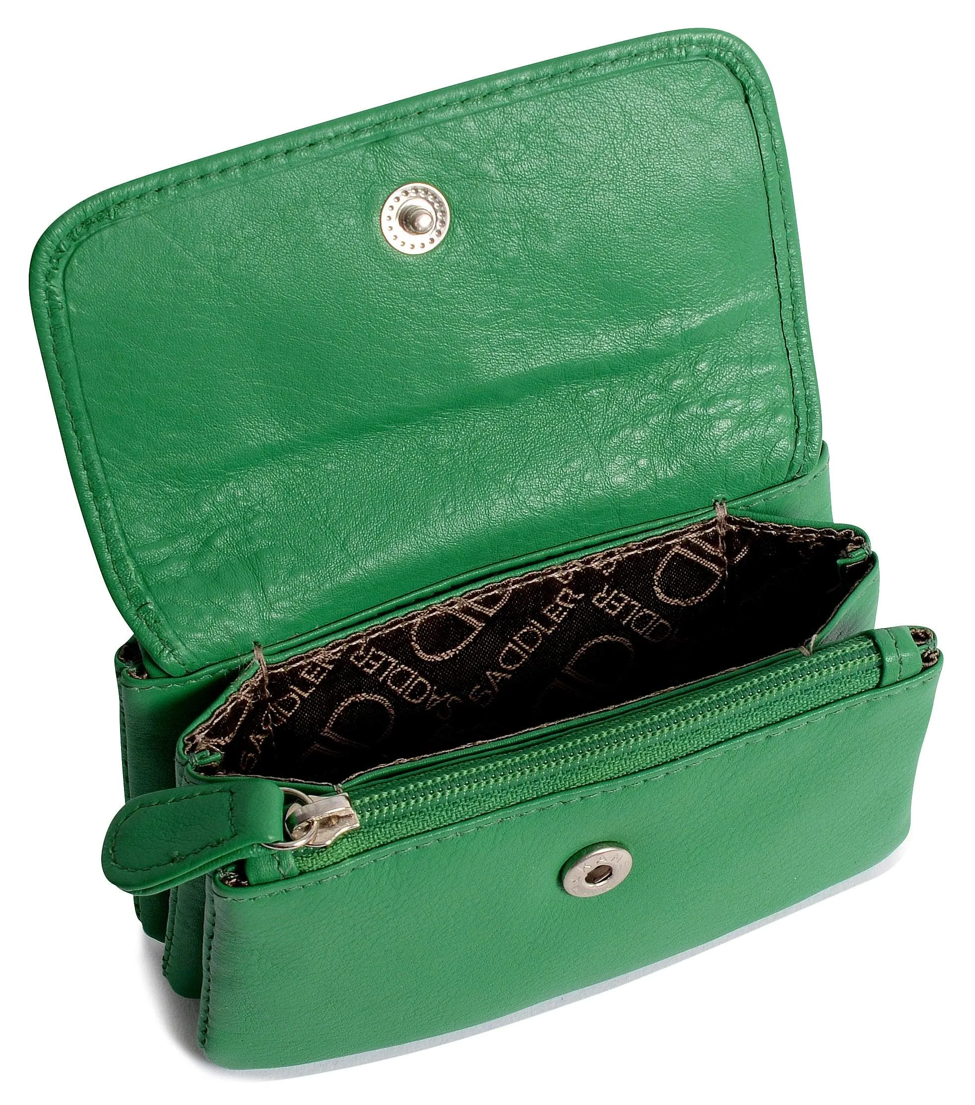 SADDLER LILY Leather Triple Gusset Purse - Holds Cards, Coins, and Keys - RFID Protected