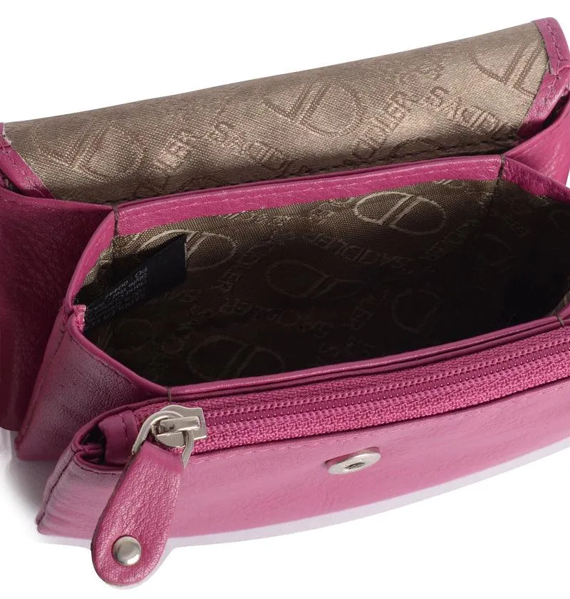 SADDLER LILY Leather Triple Gusset Purse - Holds Cards, Coins, and Keys - RFID Protected