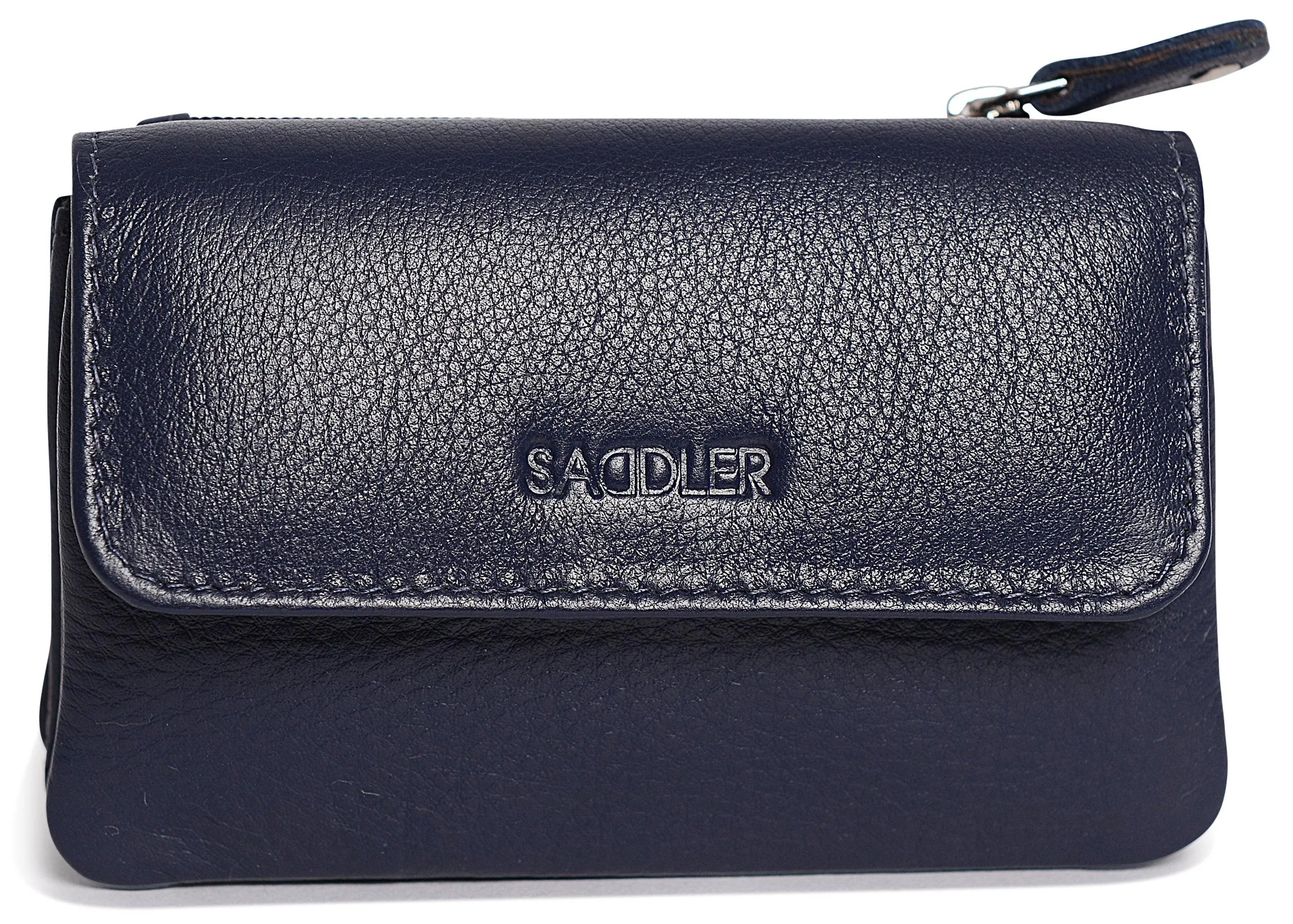 SADDLER LILY Leather Triple Gusset Purse - Holds Cards, Coins, and Keys - RFID Protected