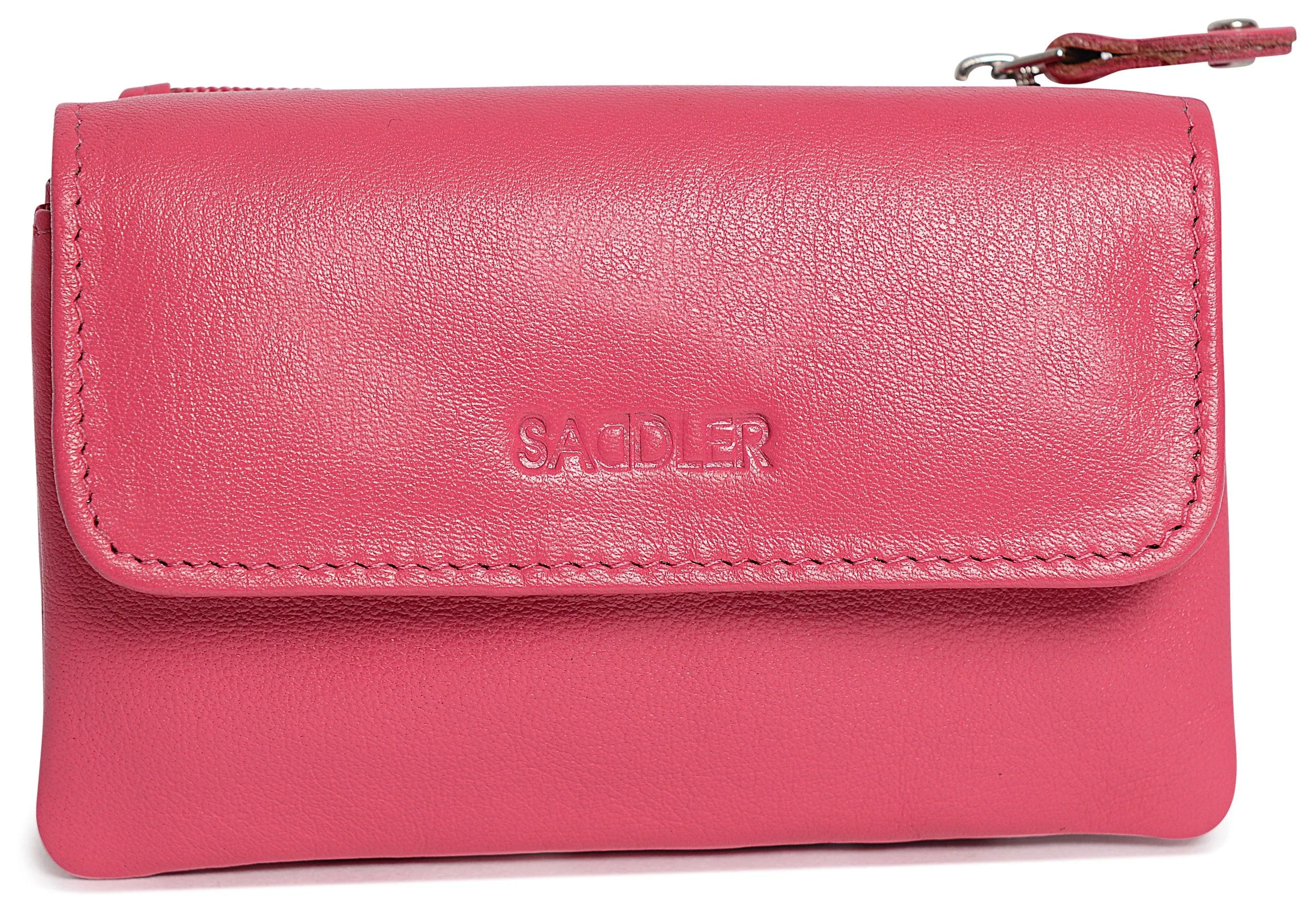 SADDLER LILY Leather Triple Gusset Purse - Holds Cards, Coins, and Keys - RFID Protected