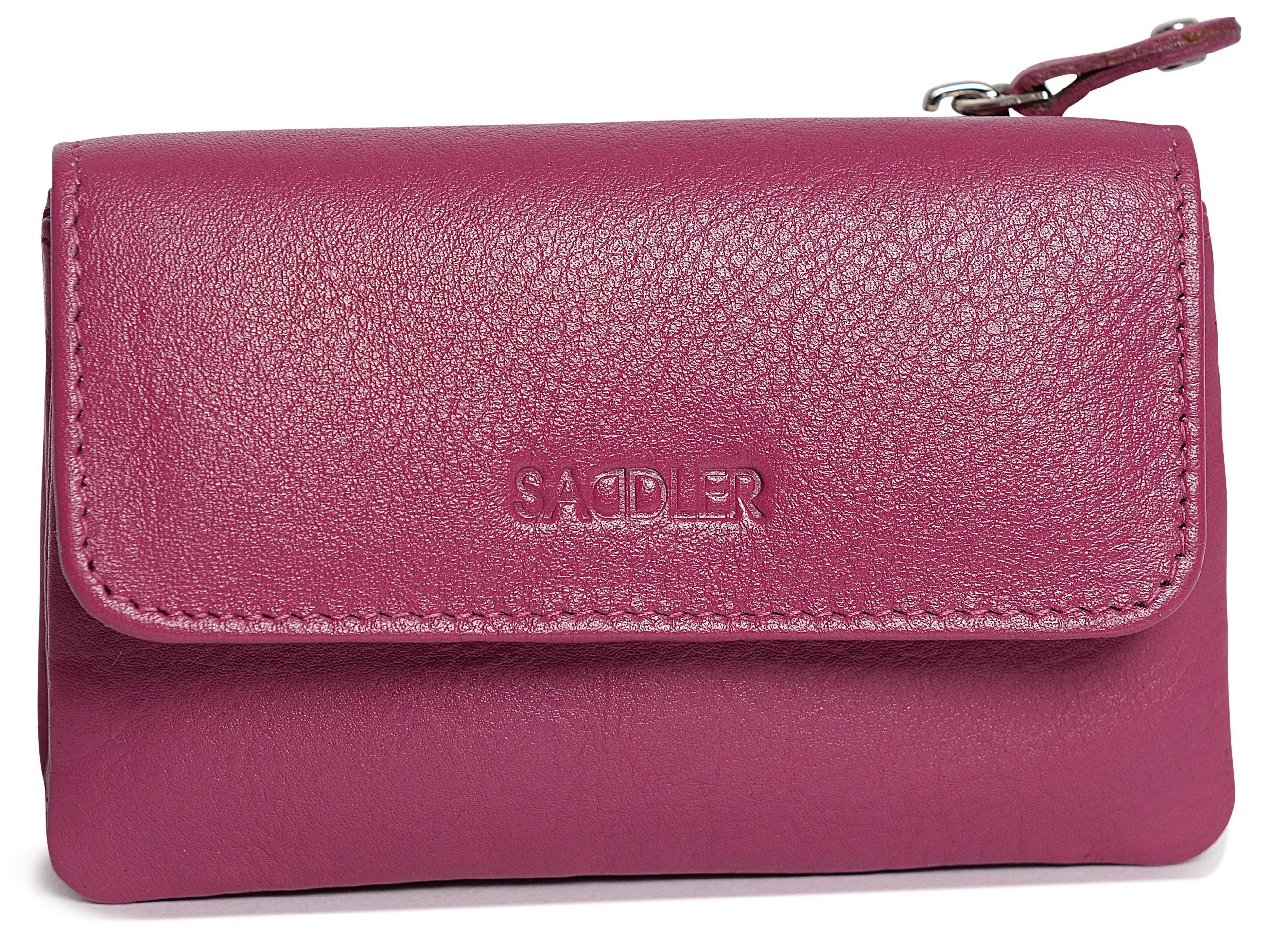 SADDLER LILY Leather Triple Gusset Purse - Holds Cards, Coins, and Keys - RFID Protected