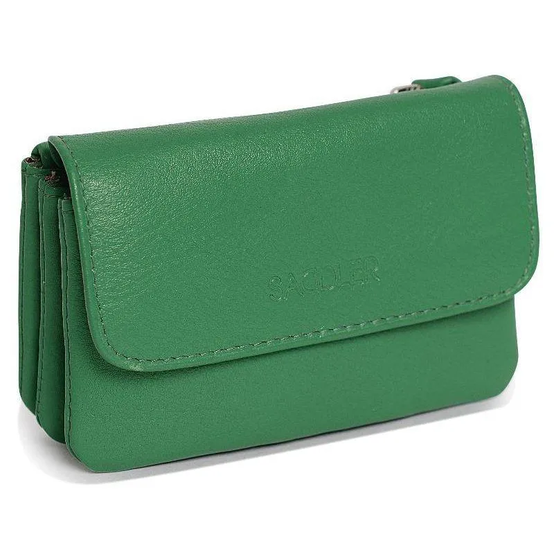 SADDLER LILY Leather Triple Gusset Purse - Holds Cards, Coins, and Keys - RFID Protected