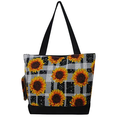 !SALE! Sunflower Plaid NGIL Canvas Tote Bag