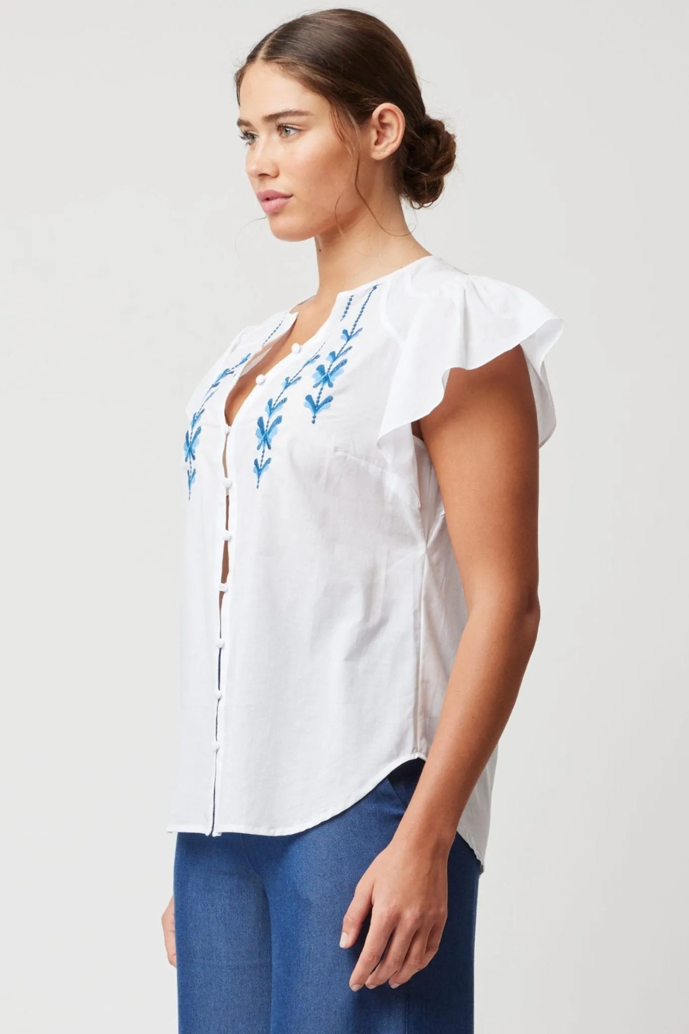 SCALA FLUTTER SLEEVE TOP - OW21621