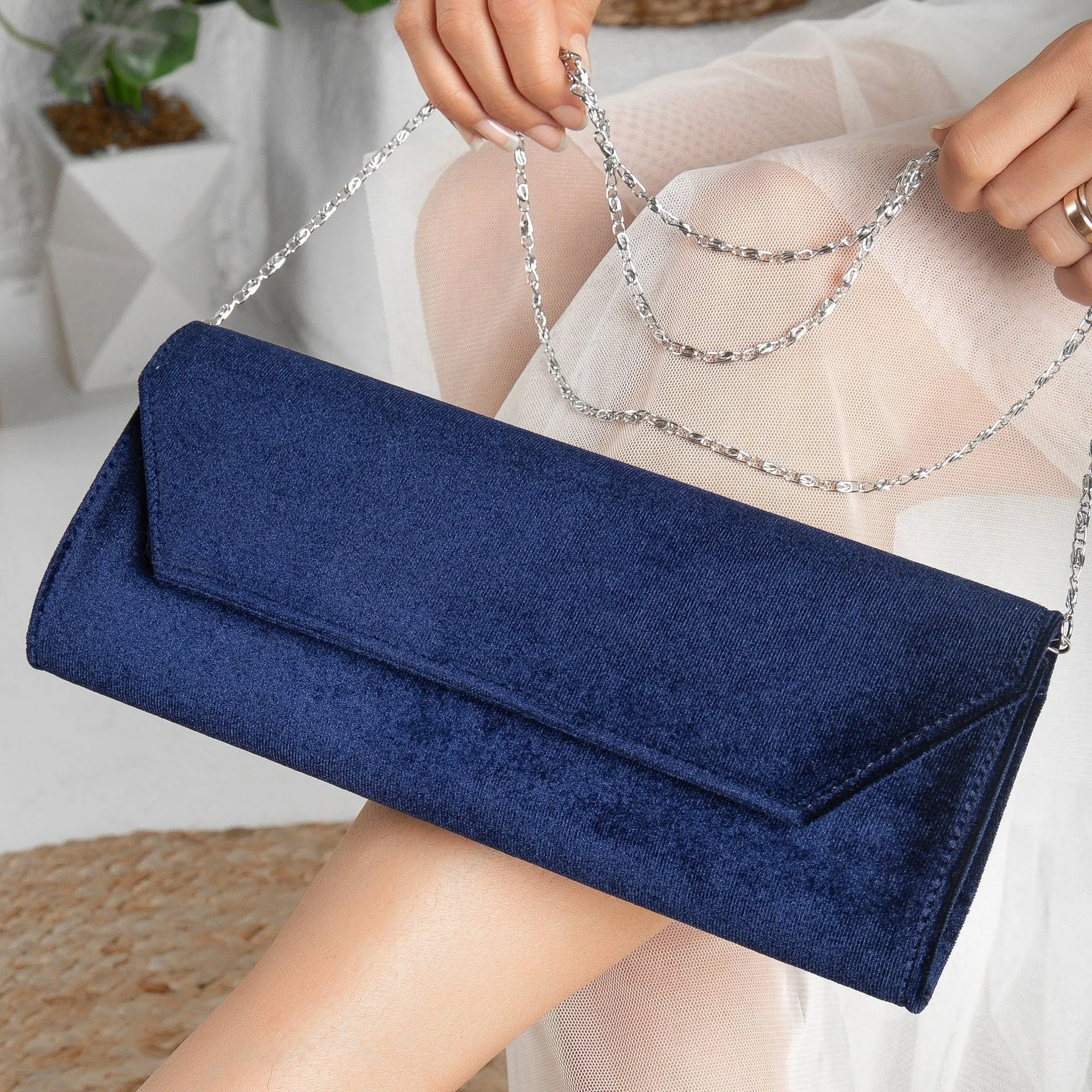 Scarlett - Dark Blue Clutch