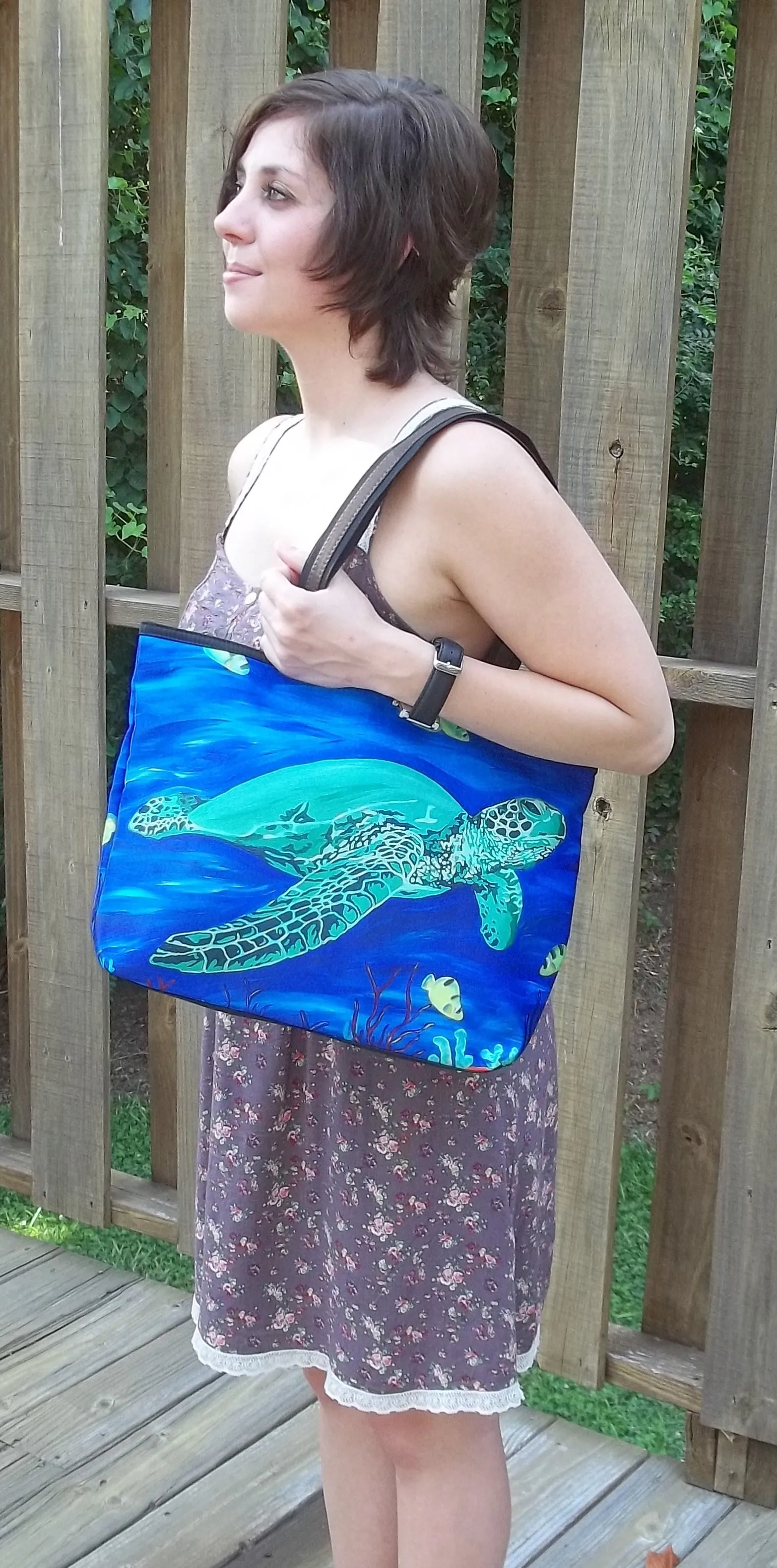 Sea Turtle Purrfect Tote - Wisdom