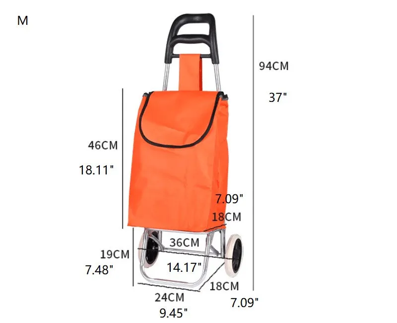 Shopping Trolley with foldable fabric bag (Print Company Logo)