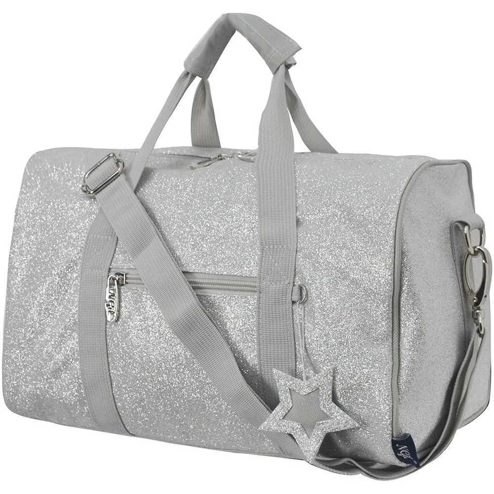 Silver Mini Glitter NGIL Duffel Bag