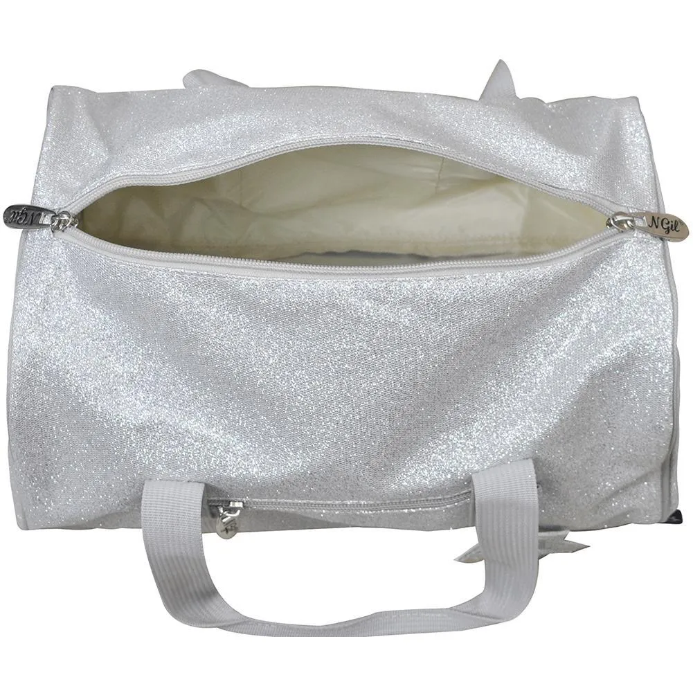 Silver Mini Glitter NGIL Duffel Bag