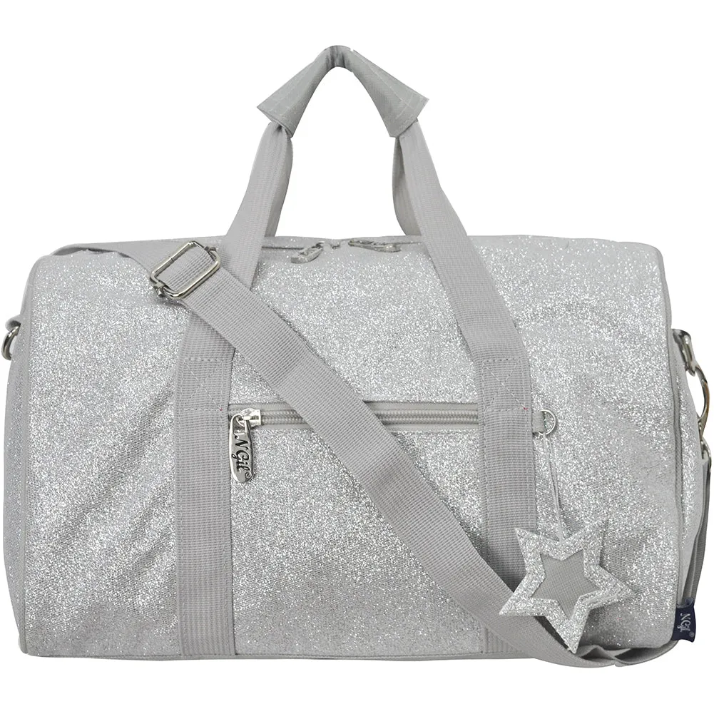 Silver Mini Glitter NGIL Duffel Bag