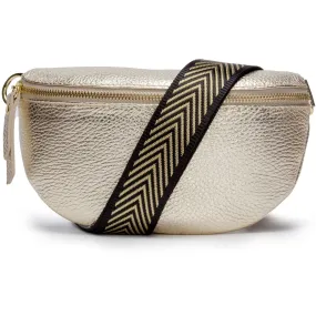 Sling Bag - Gold with Gold Chevron Strap