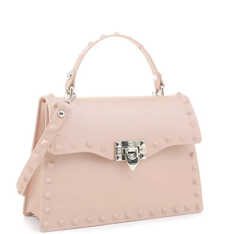 Smooth Jelly Stud Buckle Crossbody Bag