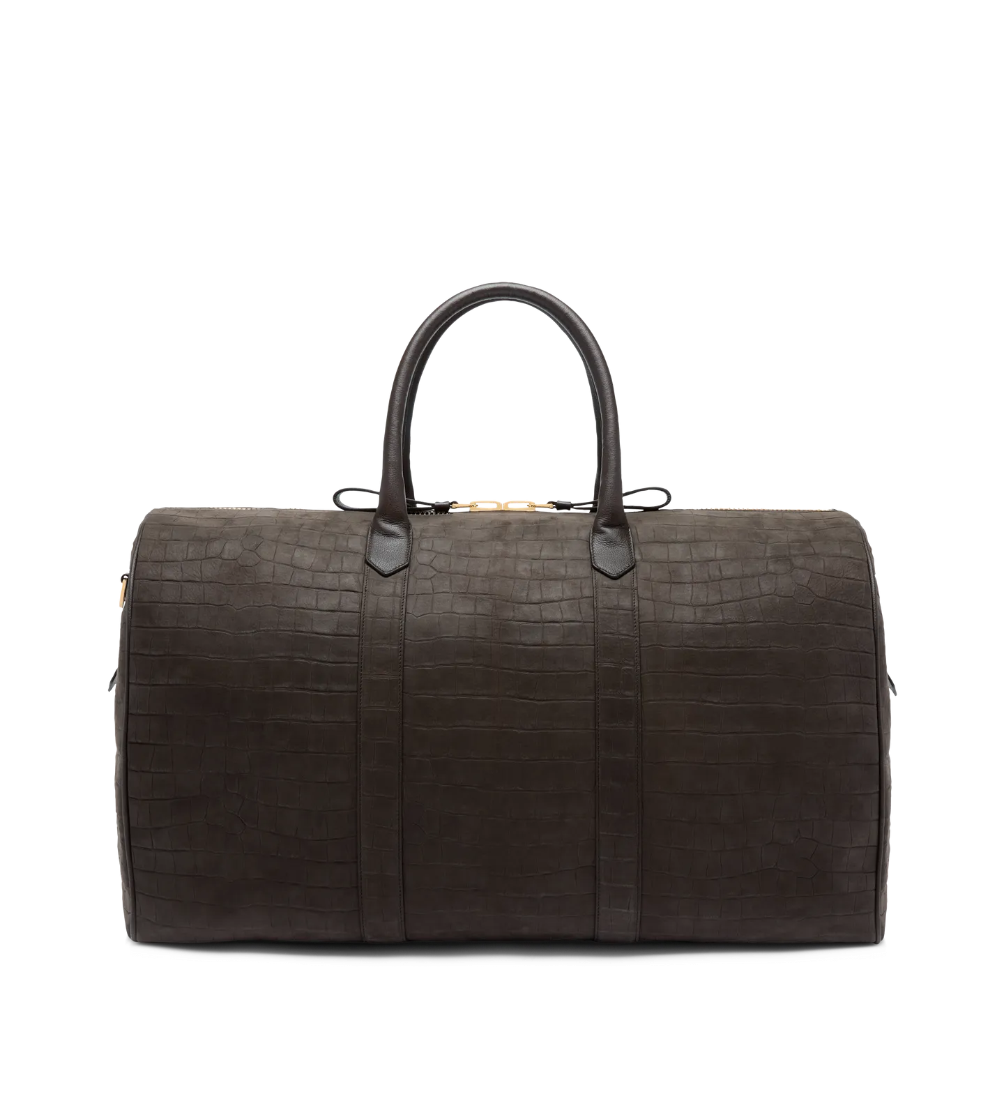 Stamped Croc Nubuck Wide Opening Duffle