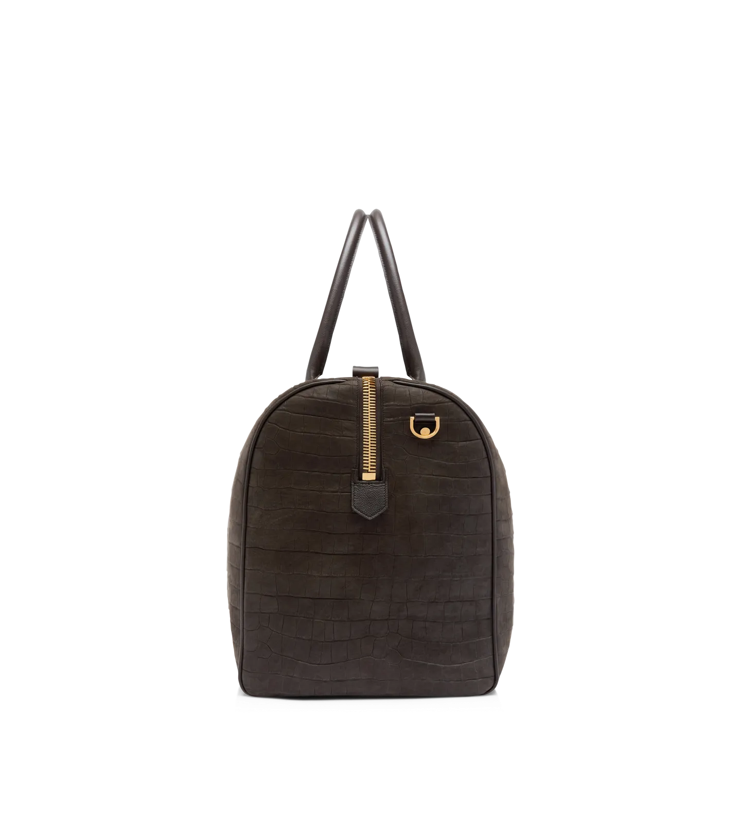 Stamped Croc Nubuck Wide Opening Duffle