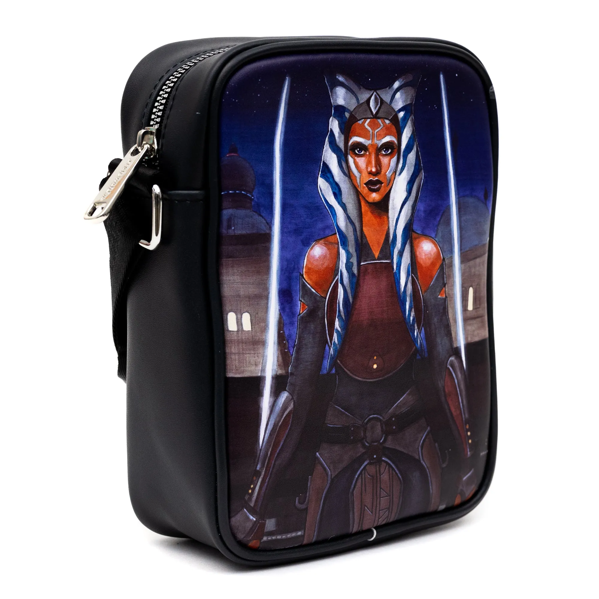 Star Wars Bag and Wallet Combo, Star Wars Ahsoka Tano Pose and Icon Black, Vegan Leather