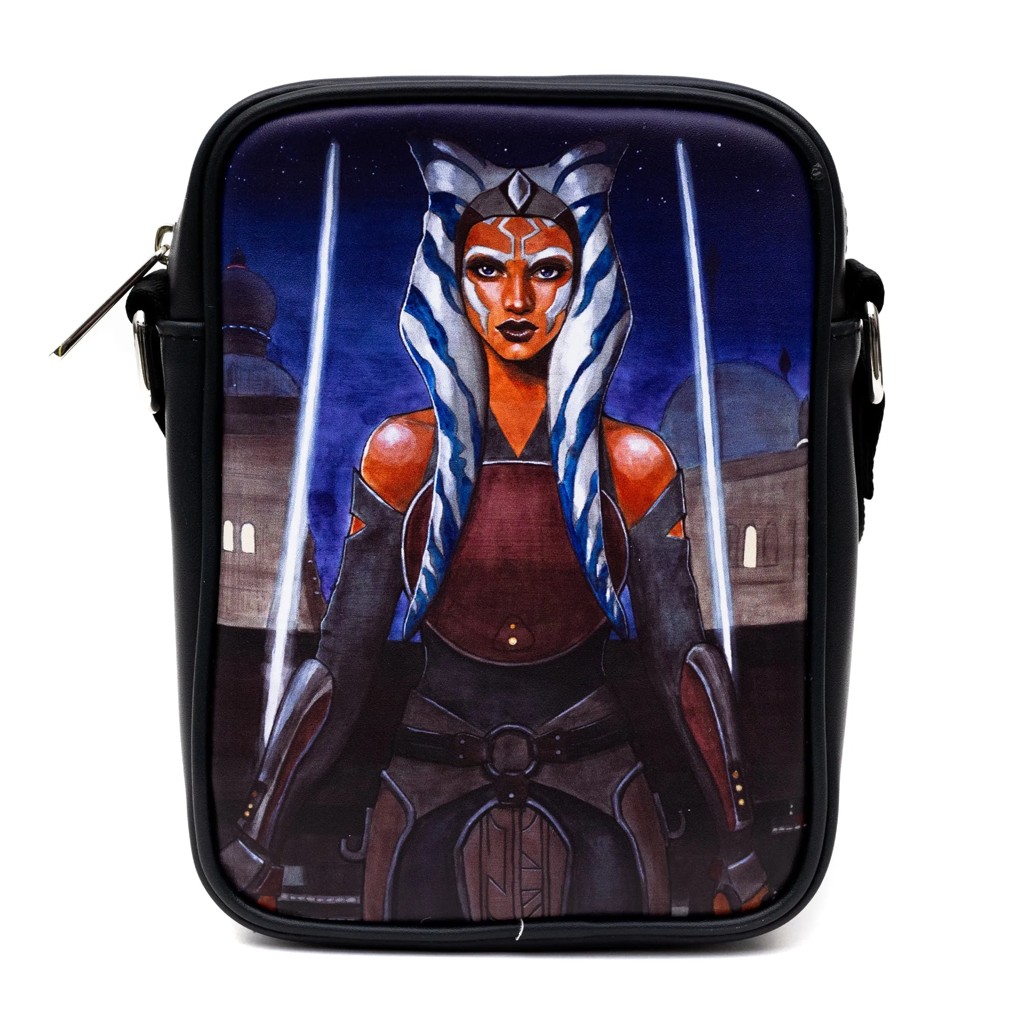 Star Wars Bag and Wallet Combo, Star Wars Ahsoka Tano Pose and Icon Black, Vegan Leather