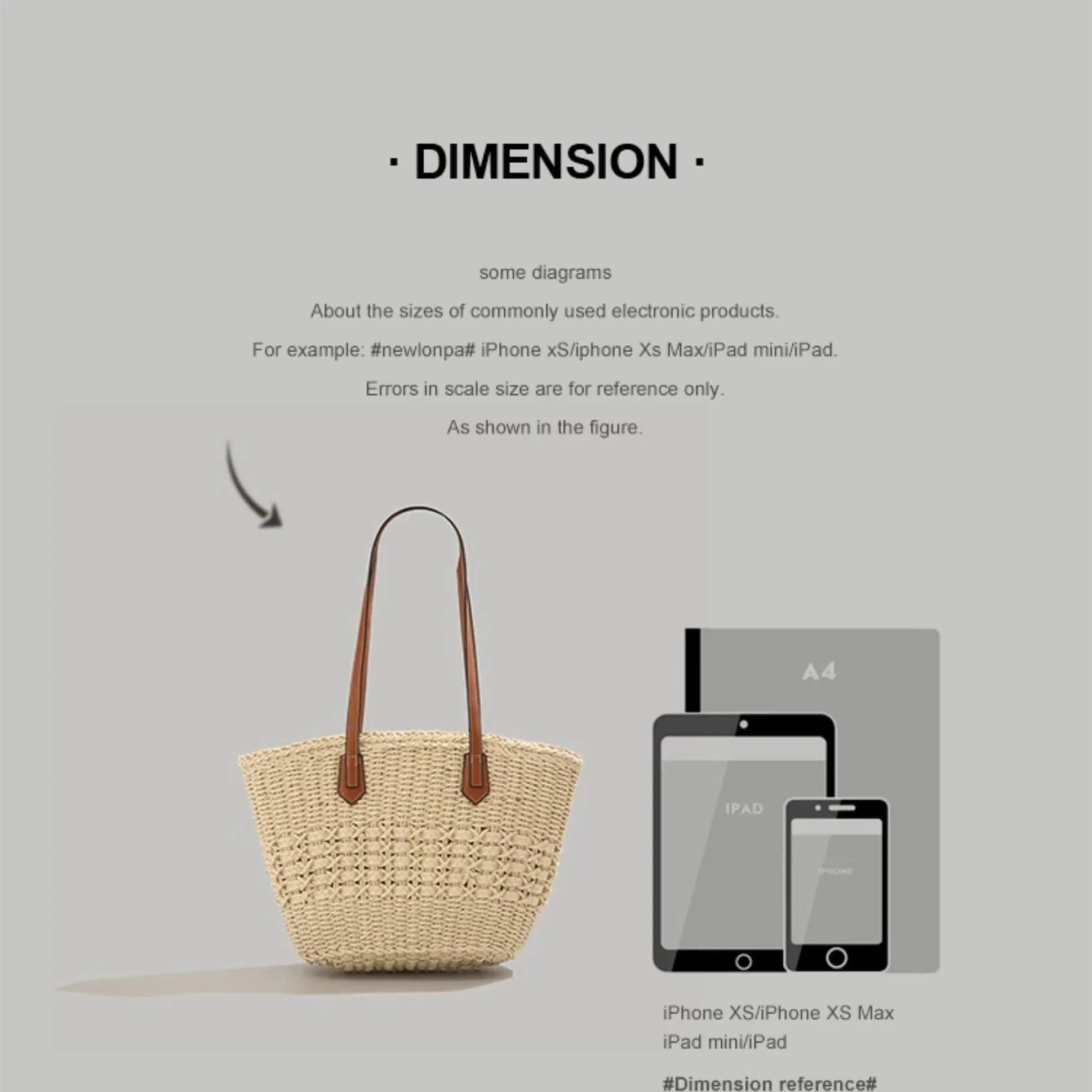 Stylish Simple Minimalist Woven Basket Bag, Women Vacation Tote Bag, Handbags for Women, Oversized Shoulder Bag, Underarm Bag, Gift for her