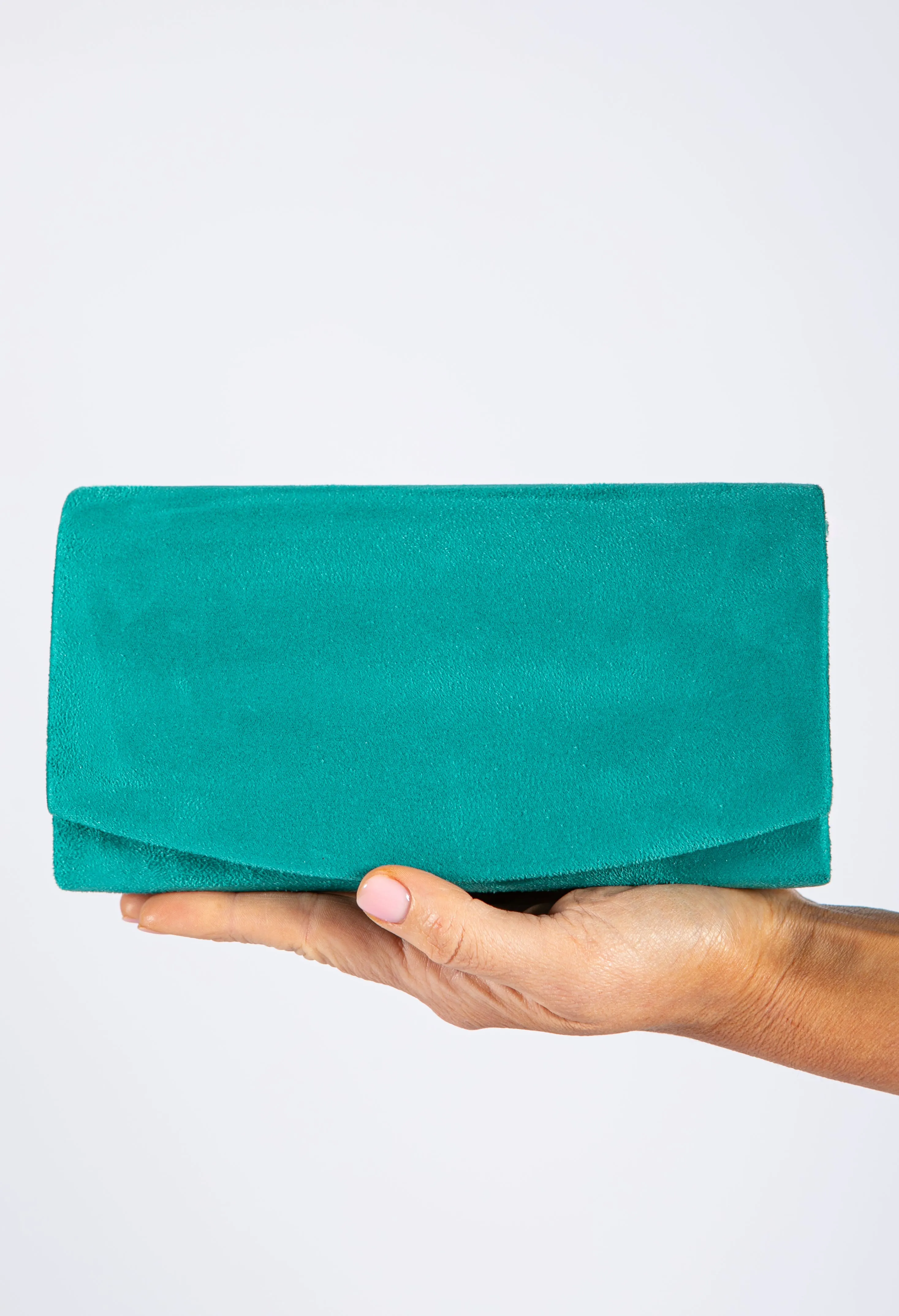 Suede Clutch Bag