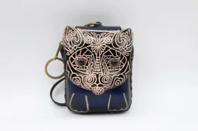 Sugar Skull Cat Coin Wristlet #637