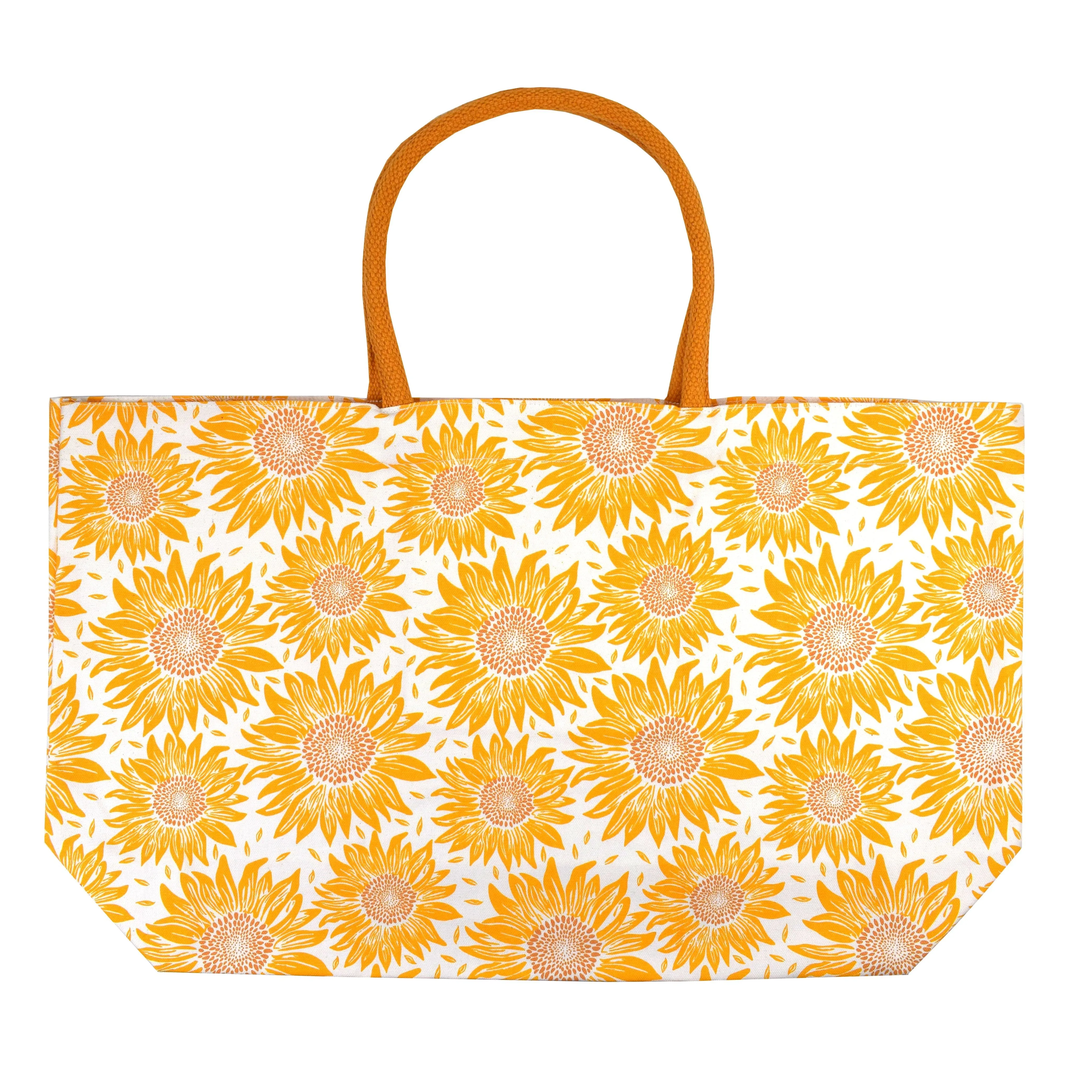 Sunflower Large Canvas Tote Bag