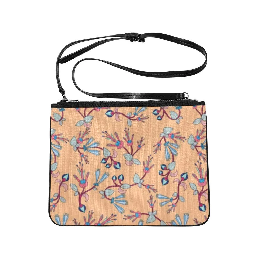 Swift Floral Peache Slim Clutch Bag