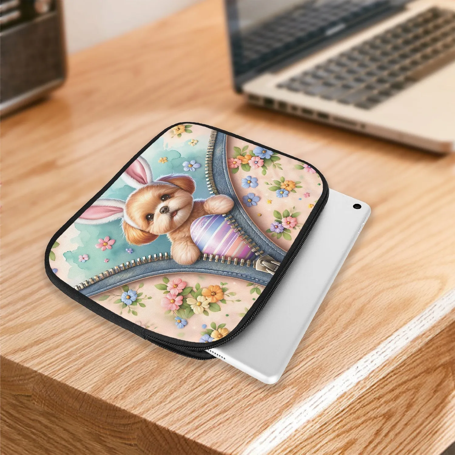 Tablet Sleeve - Easter - Dog with Bunny Ears